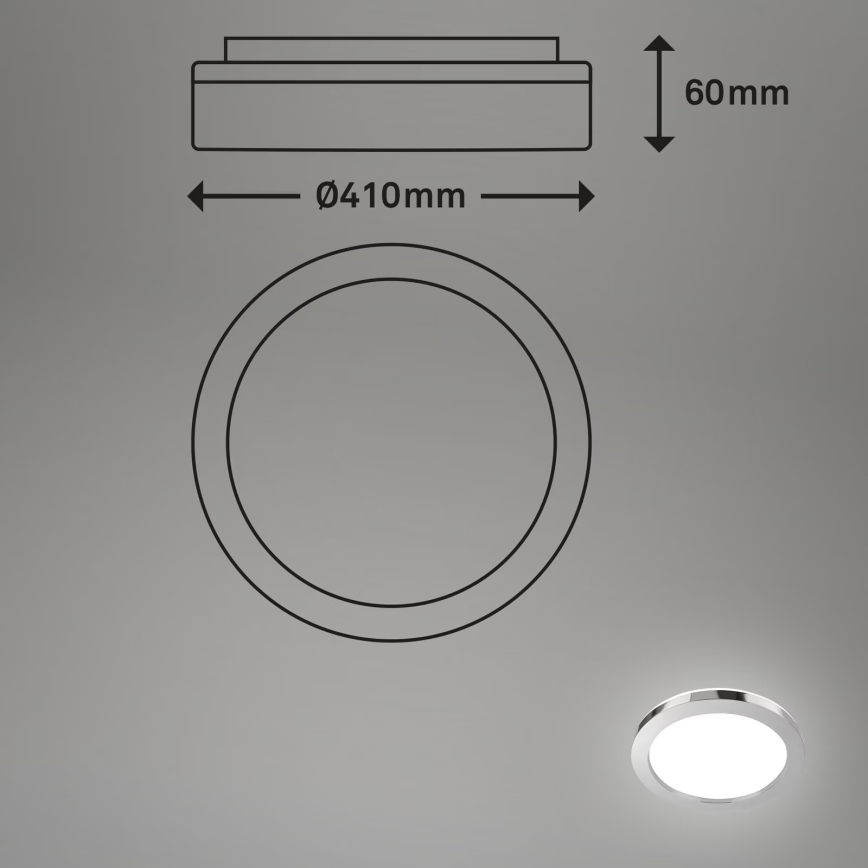Briloner 3673-018 - LED Bathroom ceiling light SPLASH LED/28W/230V d. 41 cm