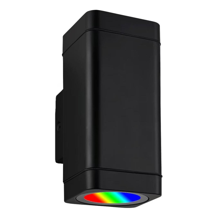 Briloner 3675-025 - LED RGBW Dimmable outdoor wall light 2xLED/8,5W/230V 3000-6500K Wi-Fi Tuya IP44 black