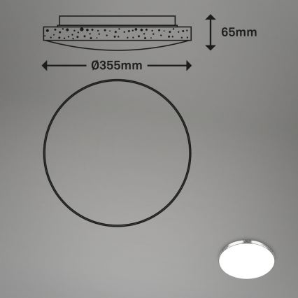 Briloner 3679-018 - LED RGB Dimmable bathroom ceiling light MAGA LED/18,5W/230V 3000-6500K d. 35,5 cm + remote control