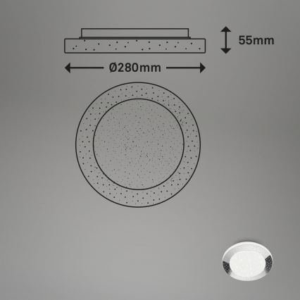 Briloner 3693-018 - LED Bathroom ceiling light LED/15W/230V IP44 4000K d. 28 cm
