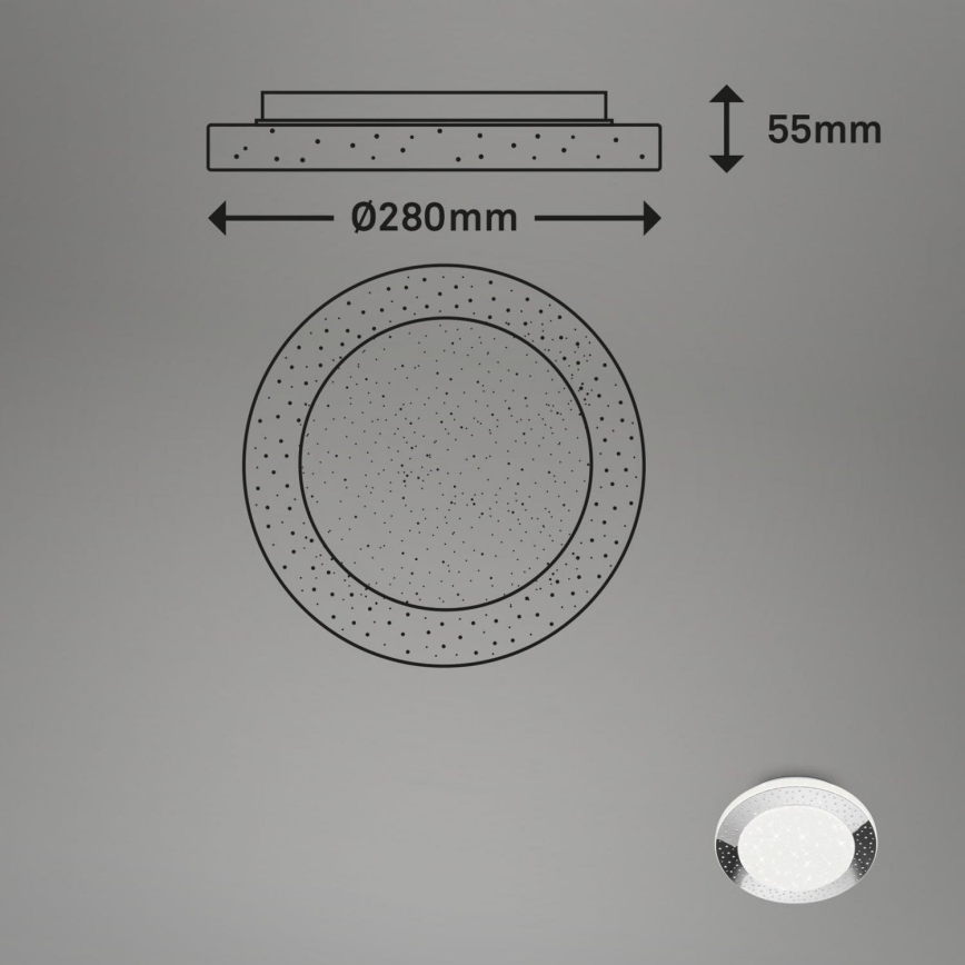 Briloner 3693-018 - LED Bathroom ceiling light LED/15W/230V IP44 4000K d. 28 cm