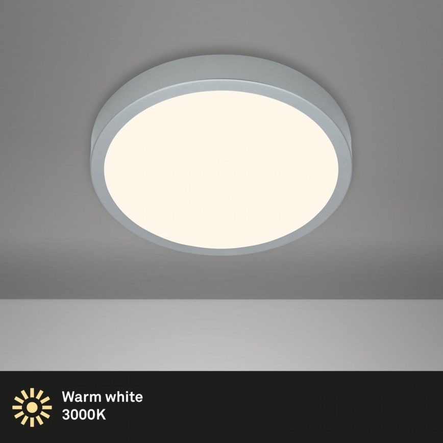 Briloner 3700-014 - LED Ceiling light RUNA LED/16W/230V 3000K d. 28 cm silver