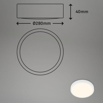 Briloner 3700-016 - LED Ceiling light RUNA LED/16W/230V 3000K d. 28 cm white