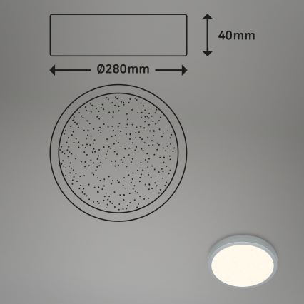 Briloner 3701-014 - LED Dimmable ceiling light RUNA LED/18W/230V 2700-6500K silver + remote control