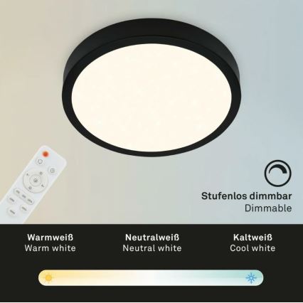 Briloner 3701-015 - LED Dimmable ceiling light RUNA LED/18W/230V 2700-6500K + remote control