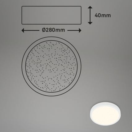Briloner 3701-016 - LED Dimmable ceiling light RUNA LED/18W/230V 2700-6500K white + remote control