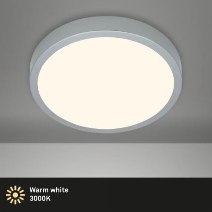 Briloner 3703-014 - LED Ceiling light RUNA LED/24W/230V 3000K d. 38 cm silver