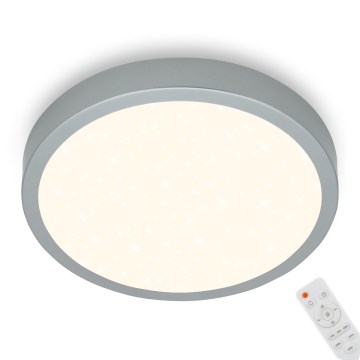 Briloner 3704-014-LED Dimmable ceiling light RUNA LED/22W/230V 2700-6500K silver + remote control