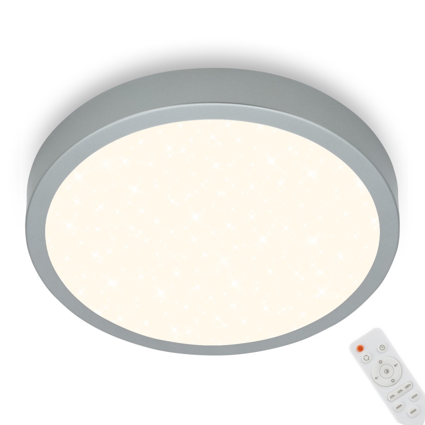 Briloner 3704-014-LED Dimmable ceiling light RUNA LED/22W/230V 2700-6500K silver + remote control