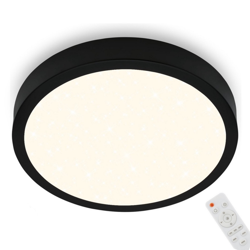 Briloner 3704-015 - LED Dimmable ceiling light RUNA LED/22W/230V 2700-6500K black + remote control