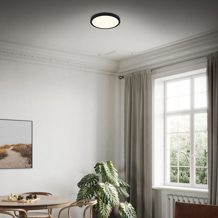 Briloner 3704-015 - LED Dimmable ceiling light RUNA LED/22W/230V 2700-6500K black + remote control