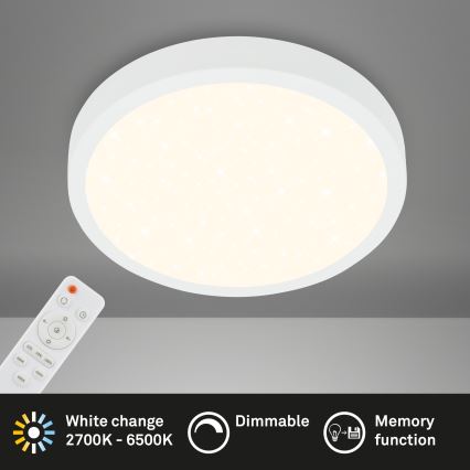 Briloner 3704-016 - LED Dimmable ceiling light RUNA LED/22W/230V 2700-6500K white + remote control