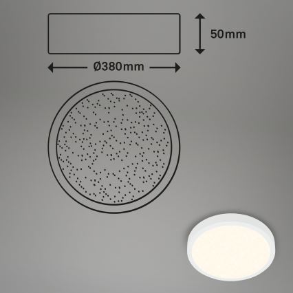 Briloner 3704-016 - LED Dimmable ceiling light RUNA LED/22W/230V 2700-6500K white + remote control
