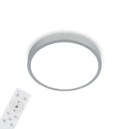 Briloner 3709-014 - LED RGBW Dimmable ceiling light LED/22W/230V 4000K d. 38 cm silver + remote control