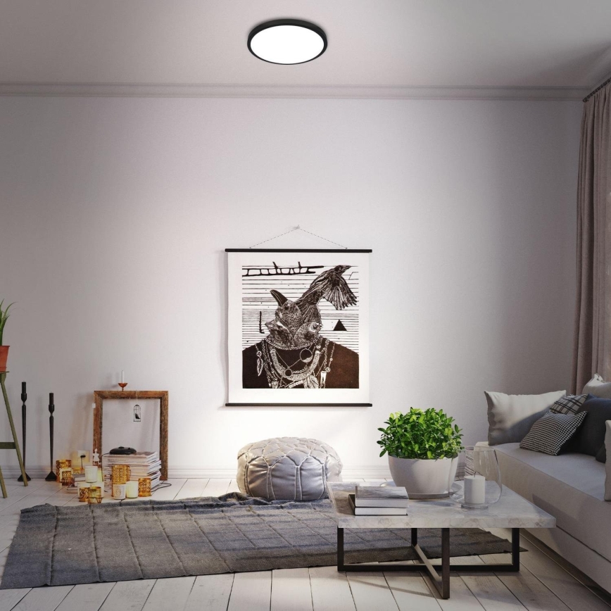 Briloner 3709-015 - LED RGBW Dimmable ceiling light LED/22W/230V 4000K d. 38 cm black + remote control