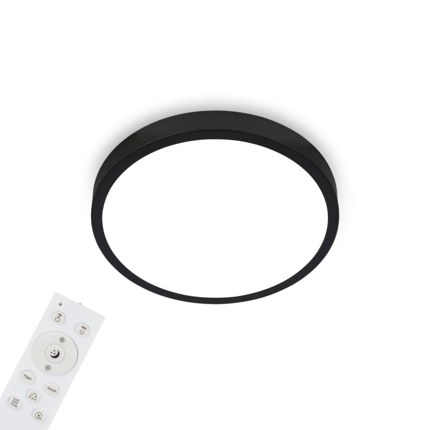 Briloner 3709-015 - LED RGBW Dimmable ceiling light LED/22W/230V 4000K d. 38 cm black + remote control