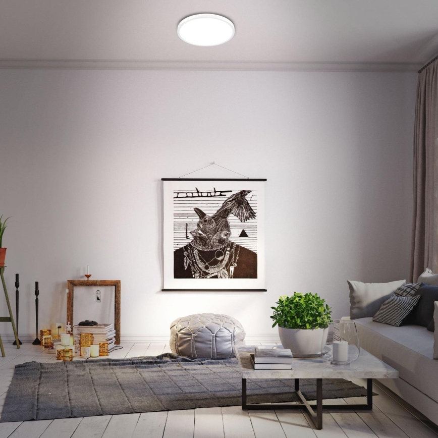 Briloner 3709-016 - LED RGBW Dimmable ceiling light LED/22W/230V 4000K d. 38 cm white + remote control