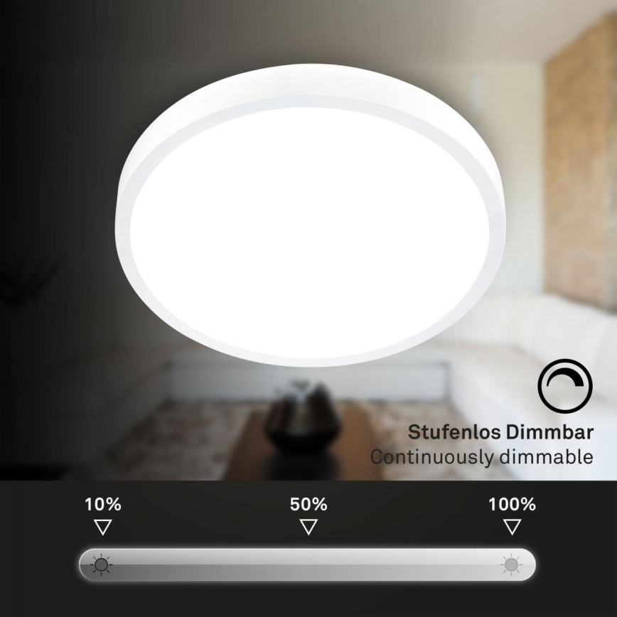 Briloner 3709-016 - LED RGBW Dimmable ceiling light LED/22W/230V 4000K d. 38 cm white + remote control