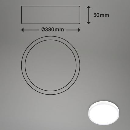 Briloner 3709-016 - LED RGBW Dimmable ceiling light LED/22W/230V 4000K d. 38 cm white + remote control