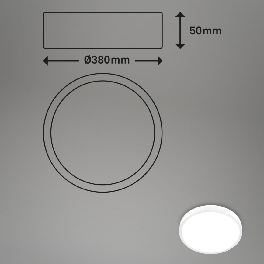 Briloner 3709-016 - LED RGBW Dimmable ceiling light LED/22W/230V 4000K d. 38 cm white + remote control