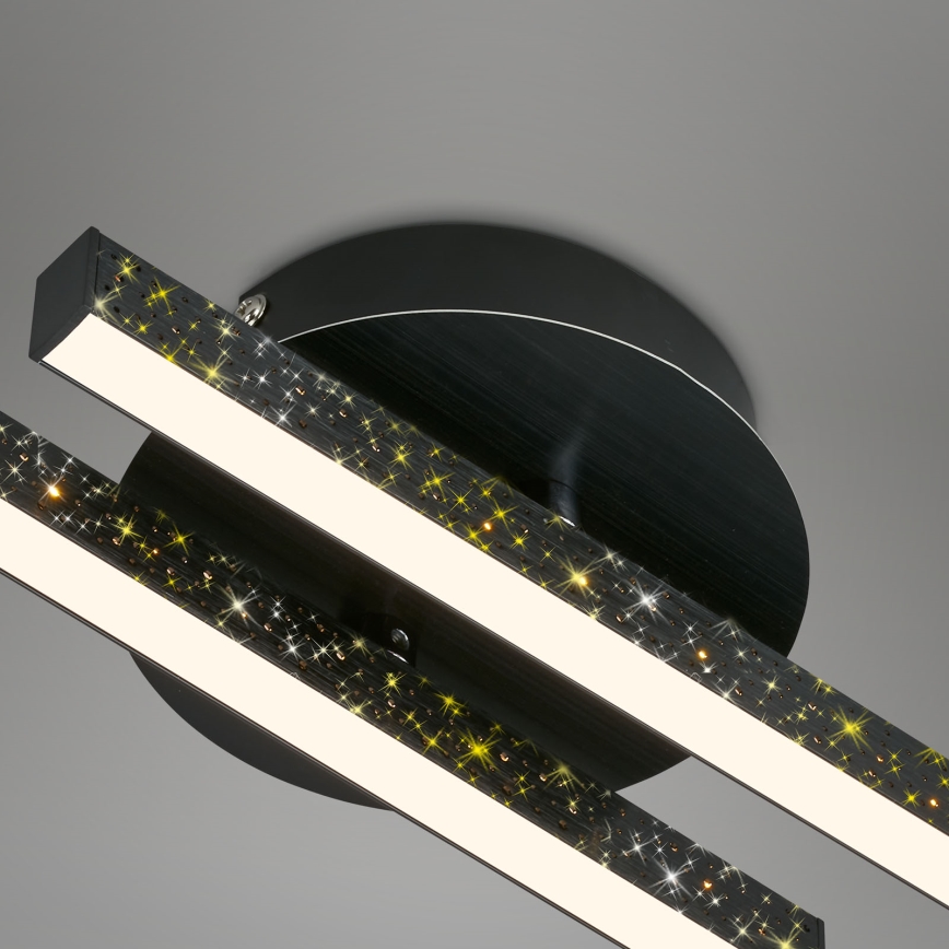 Briloner 3717-025 - LED Surface-mounted chandelier REY 2xLED/12W/230V black