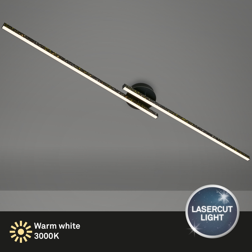 Briloner 3717-025 - LED Surface-mounted chandelier REY 2xLED/12W/230V black