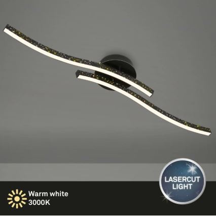 Briloner 3718-025 - LED Surface-mounted chandelier REY 2xLED/6W/230V black