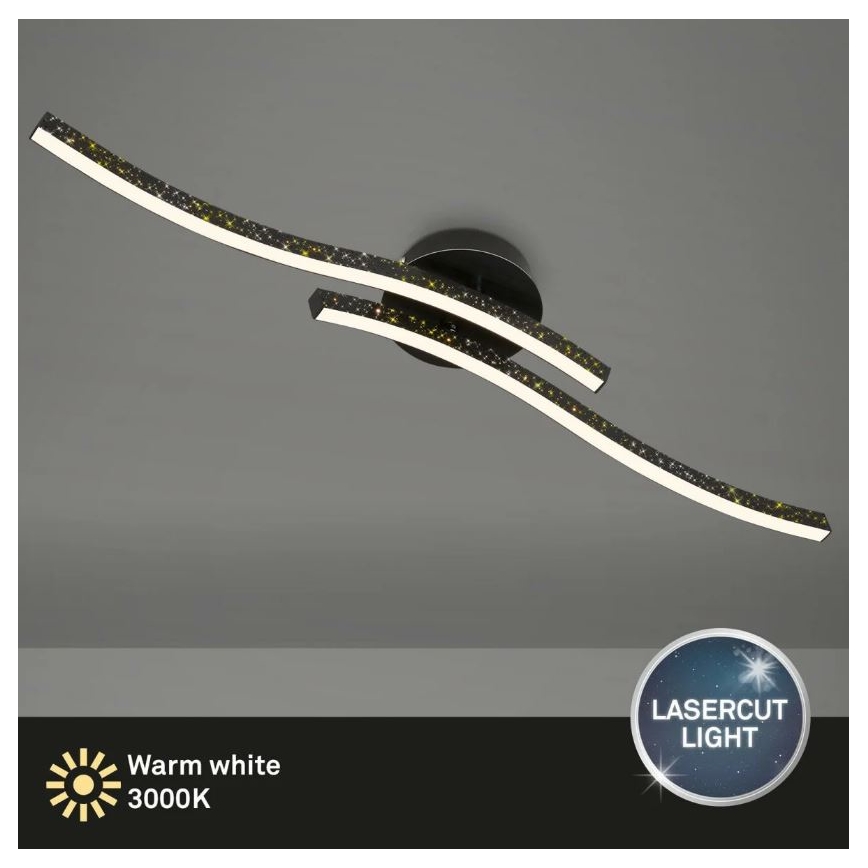 Briloner 3718-025 - LED Surface-mounted chandelier REY 2xLED/6W/230V black