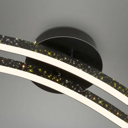 Briloner 3718-025 - LED Surface-mounted chandelier REY 2xLED/6W/230V black