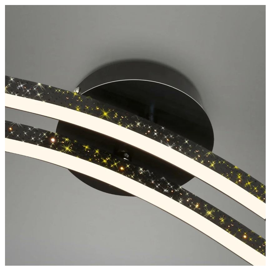 Briloner 3718-025 - LED Surface-mounted chandelier REY 2xLED/6W/230V black