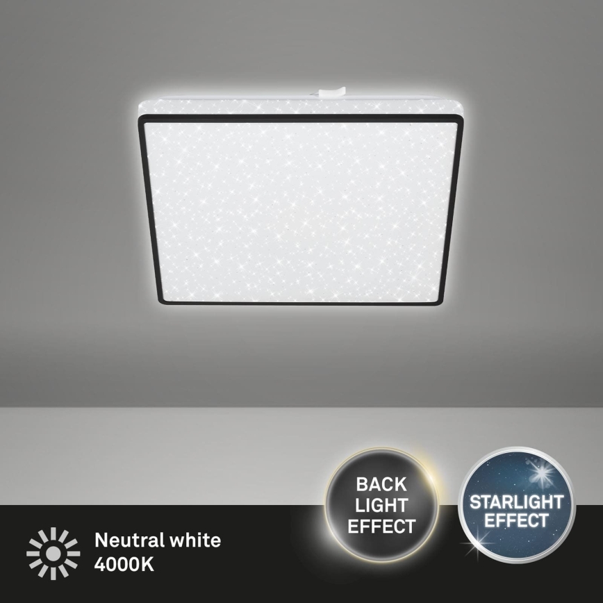 Briloner 3748-415 - LED ceiling light STAR SKY LED/15W/230V 27x27 cm black