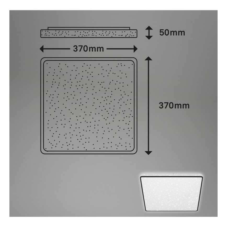 Briloner 3749-415 - LED Ceiling light LINO LED/24W/230V black