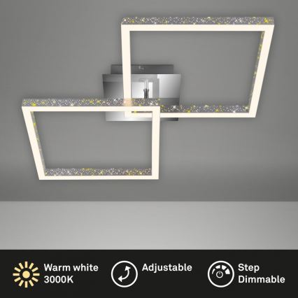 Briloner 3751-019 - LED Dimmable ceiling light FRAME LED/20W/230V shiny chrome