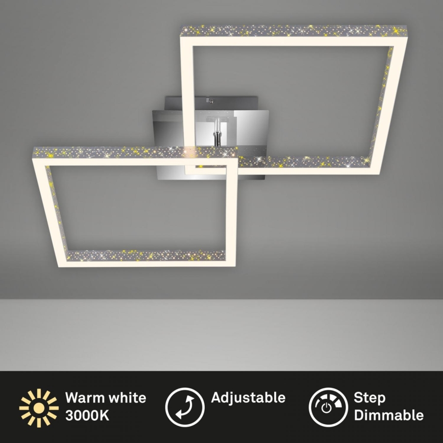 Briloner 3751-019 - LED Dimmable ceiling light FRAME LED/20W/230V shiny chrome