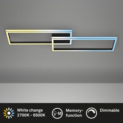 Briloner 3761015 - Dimmable LED ceiling light LED/45W/230V 2700-6500K black + remote control