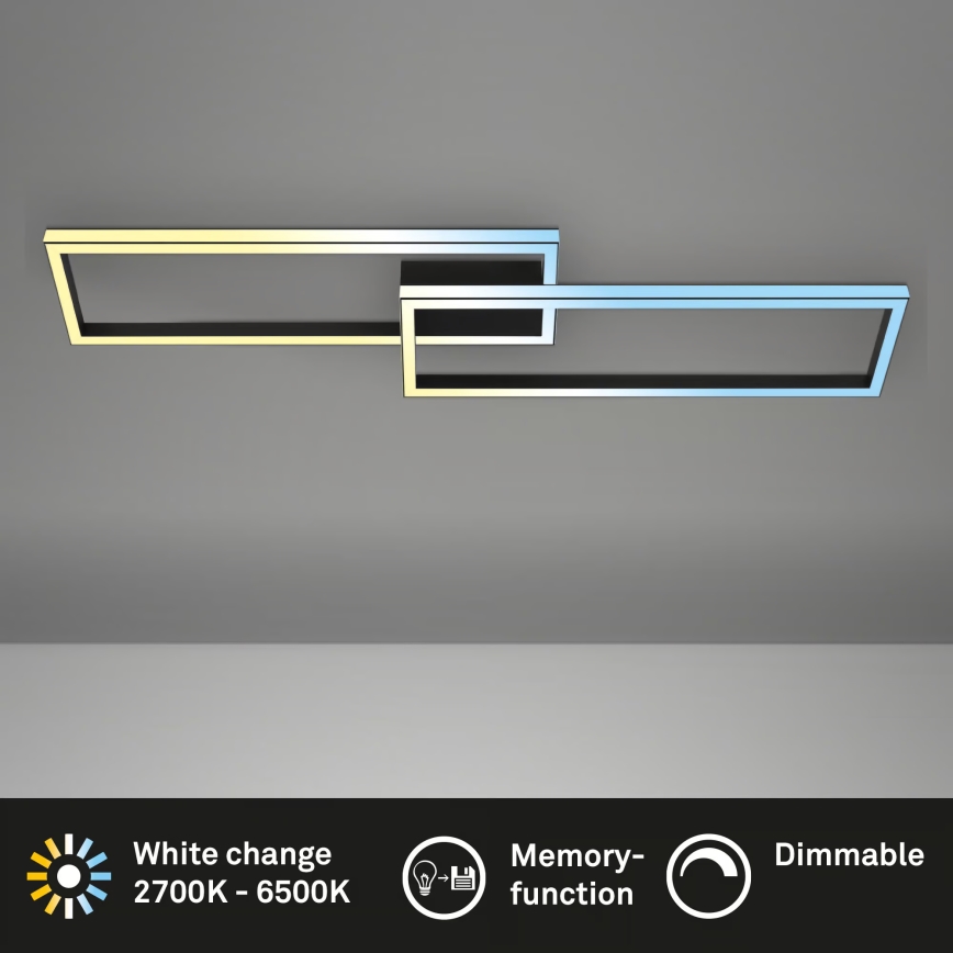 Briloner 3761015 - Dimmable LED ceiling light LED/45W/230V 2700-6500K black + remote control