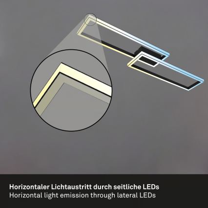 Briloner 3761015 - Dimmable LED ceiling light LED/45W/230V 2700-6500K black + remote control