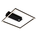 Briloner 3770-015 - LED ceiling light with motion and dusk sensor FRAME LED/14W/230V 3000K 30x32 cm black