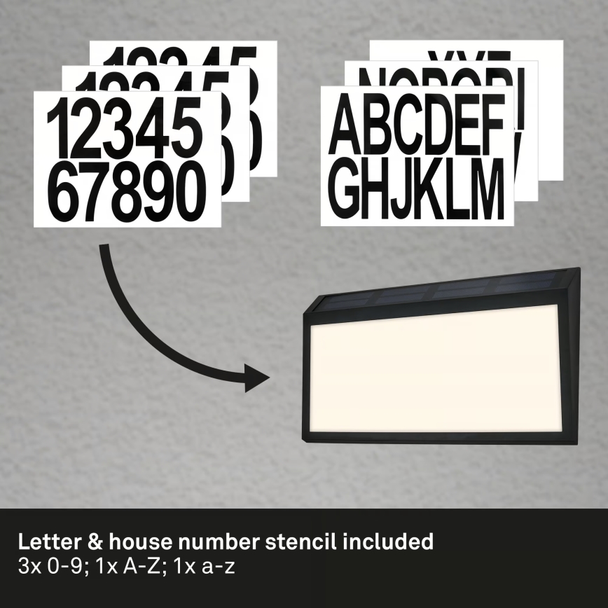 Briloner 3797015 - LED Solar House Number LED/0.5W/1.2V 1200 mAh IP44