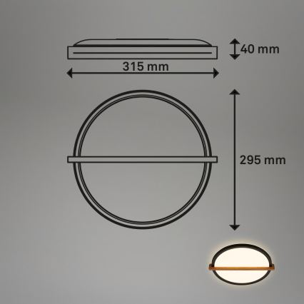 Briloner 3844015 - LED ceiling light LED/18W/230V Ø 31.5 cm