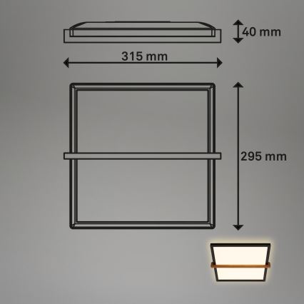 Briloner 3845015 - LED Ceiling Light LED/18W/230V 29,5x31,5 cm