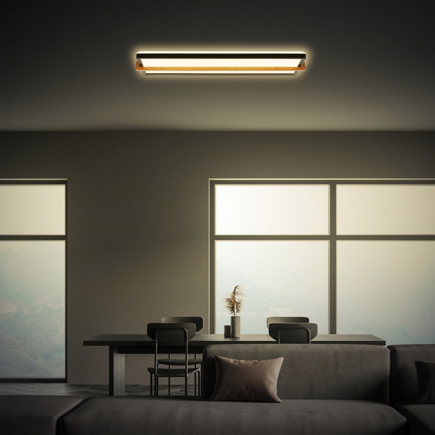 Briloner 3846015 - REMSA LED Ceiling Light LED/22W/230V 3000K 60,5x20 cm black