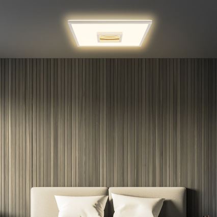 Briloner 3848014 - TORO LED Ceiling Light, 18W/230V, 42 x 42 cm, Matte Chrome