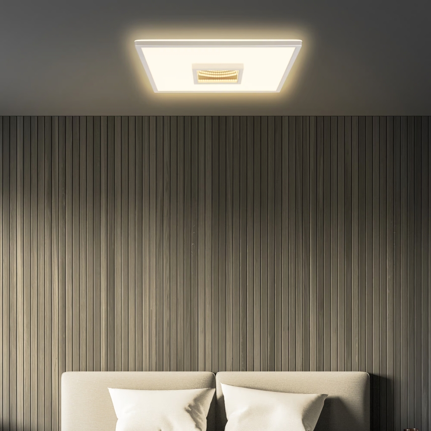 Briloner 3848014 - TORO LED Ceiling Light, 18W/230V, 42 x 42 cm, Matte Chrome