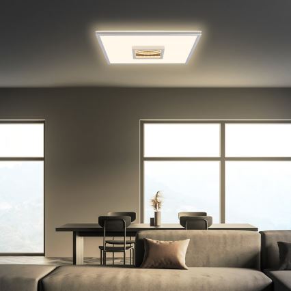 Briloner 3848014 - TORO LED Ceiling Light, 18W/230V, 42 x 42 cm, Matte Chrome