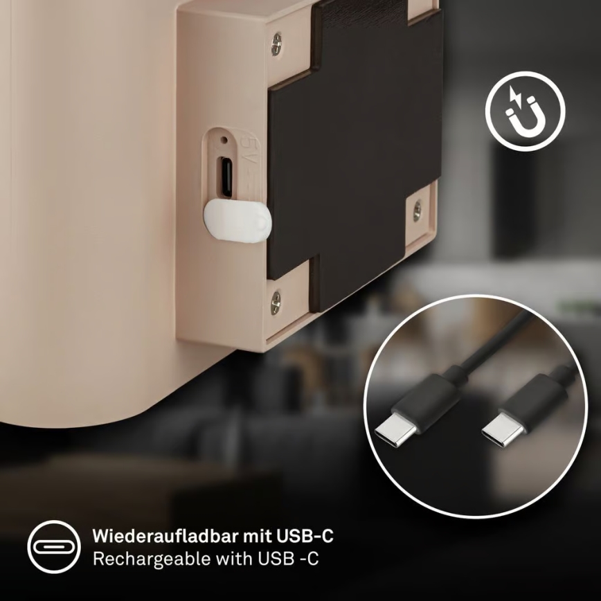 Briloner 3878011 - LED Rechargeable Wall Light with Motion and Dusk Sensor CHAT LED/3W/5V 2000 mAh Beige