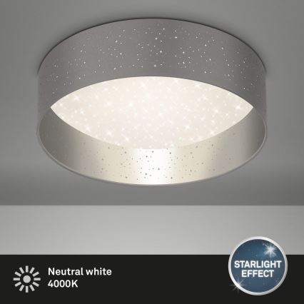 Briloner 3882-014 - LED Ceiling light MAILA STARRY LED/18W/230V grey/silver