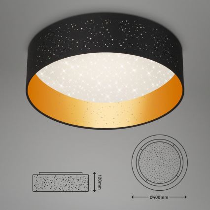 Briloner 3882-015 - LED Ceiling light MAILA STARRY LED/18W/230V black/gold