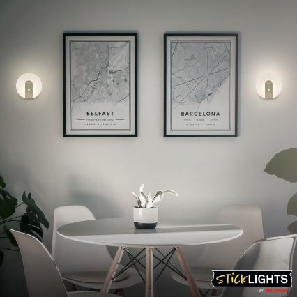 Briloner 3889012 - TARO LED Rechargeable Wall Light with Motion and Dusk Sensor LED/2.5W/5V/1800 mAh, matte chrome