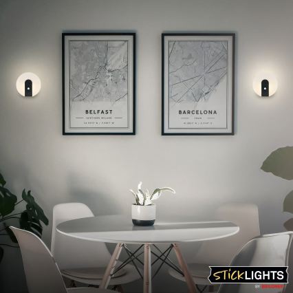 Briloner 3889015 - LED rechargeable wall light with motion and dusk sensor TARO LED/2.5W/5V 1800 mAh black